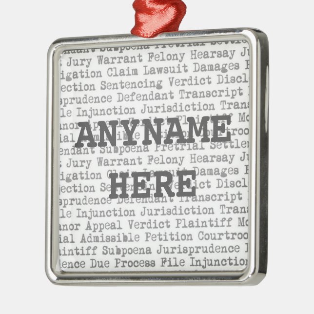 Law Clerk Weihnachten Ornament Aus Metall (Links)