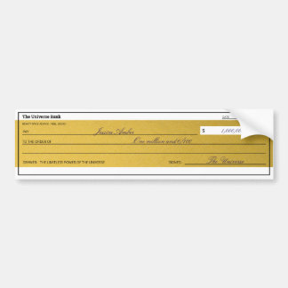 Law of Attraction Elegant Gold Abundance Check Autoaufkleber
