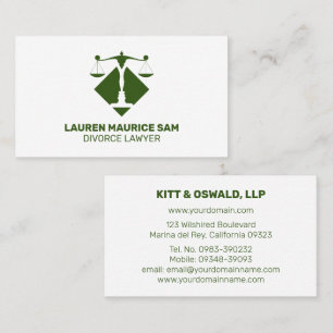 Law Office Geschieden Specialist Minimalist Visitenkarte