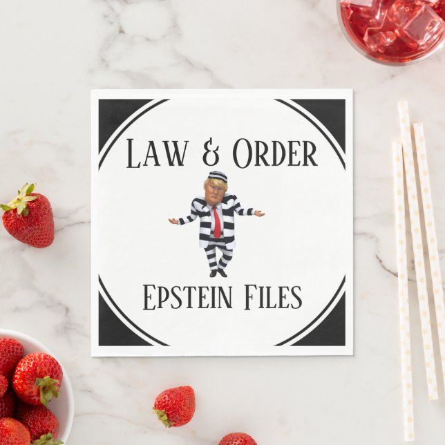 Law & Order Paper Napkin Serviette (Beispiel)