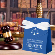 Law School Custom Blue White Graduation Party