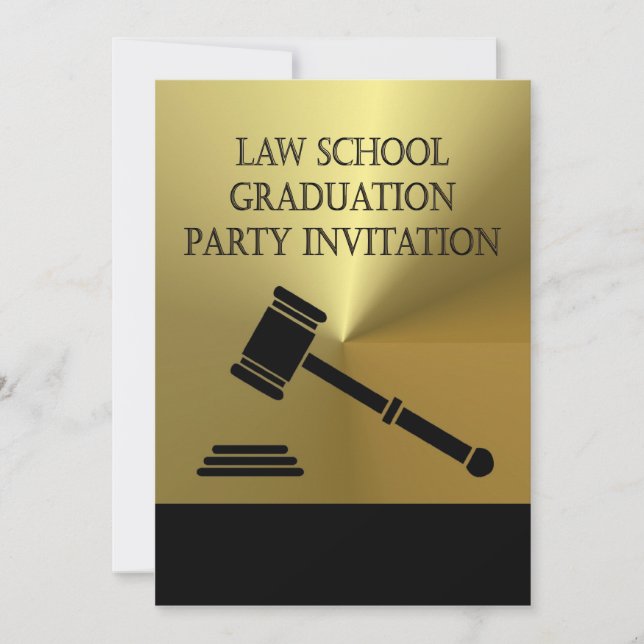Law School Graduation Party Invitation balance boo (Devant)
