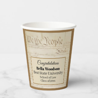 Law School Lawyer Paralegal Graduate Constitution Pappbecher