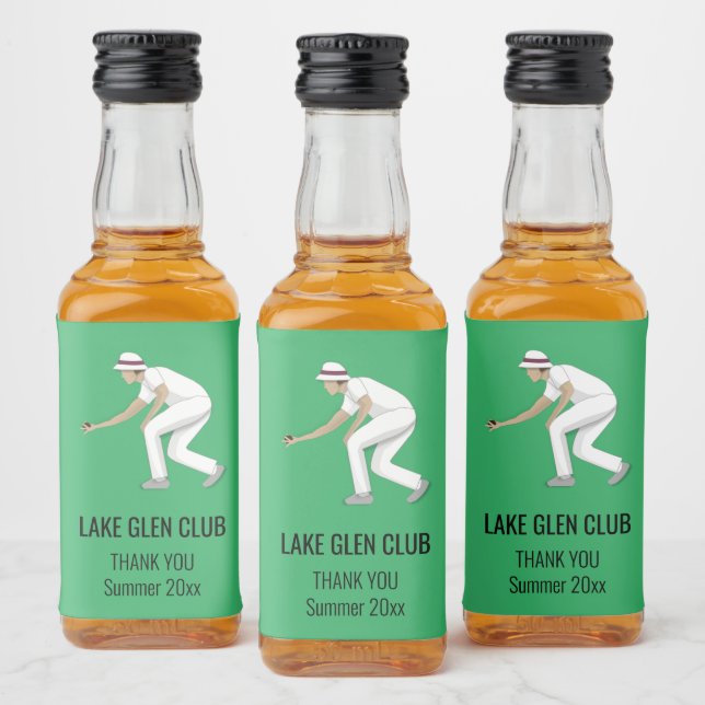 Lawn Bowls Alkoholflaschenetikett (Flaschen)