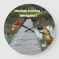 Lawn Bowls Australia Split Happens, Large Clock