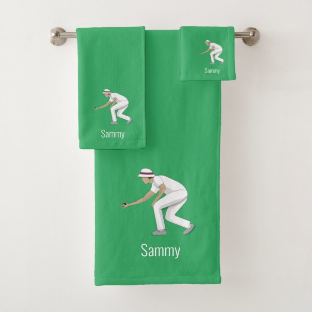 Lawn Bowls Badhandtuch Set (Insitu)