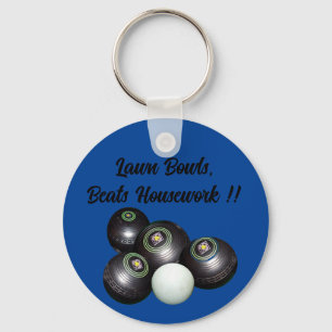 Lawn Bowls Beats Housework Funny, Keyring Schlüsselanhänger