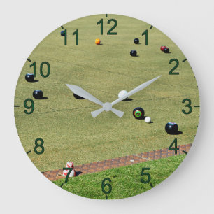 Lawn Bowls Bring It On, Large Wall Clock Große Wanduhr