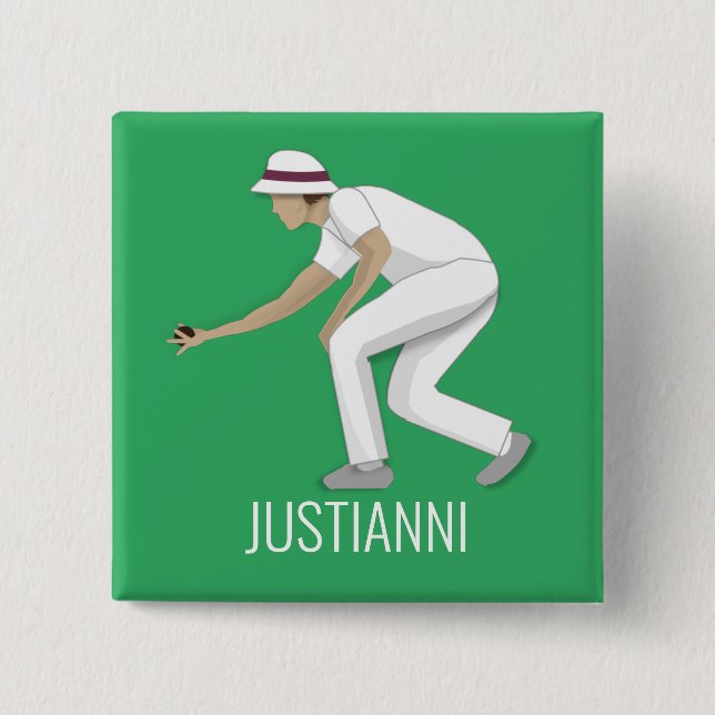 Lawn Bowls Button (Vorderseite)