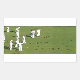 Lawn Bowls England Rechteckiger Aufkleber