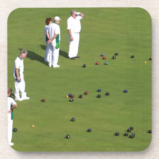 Lawn Bowls England Untersetzer (Vorderseite)