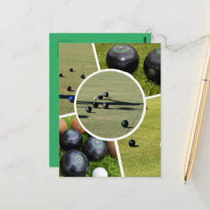 Lawn Bowls Five Picture Collage, Postcard Postkarte