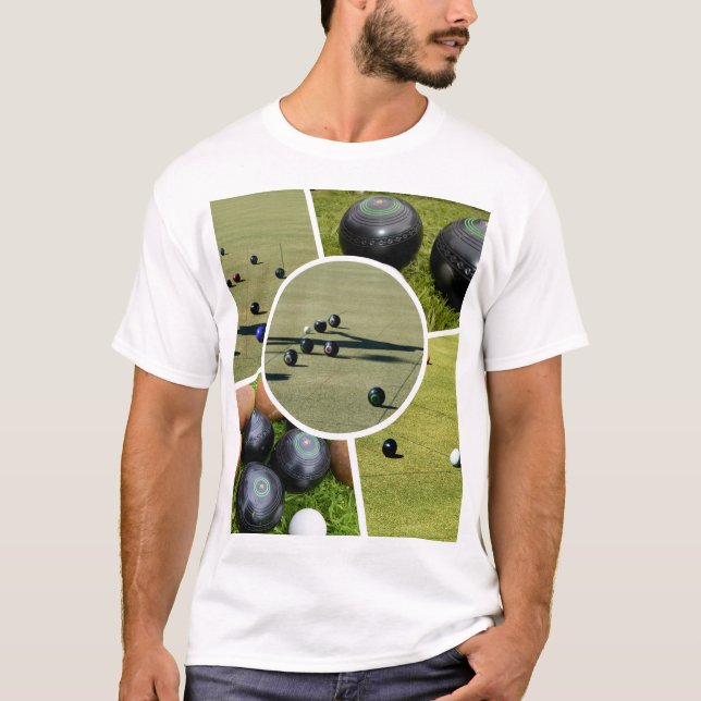 Lawn Bowls Five Picture Collage, Tshirt (Vorderseite)