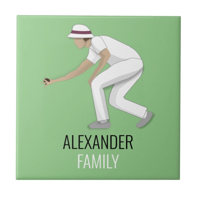 Lawn Bowls Fliese (Vorderseite)