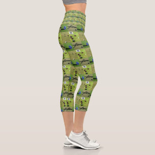 Lawn Bowls Foto Collage Capri Leggings, Leggings