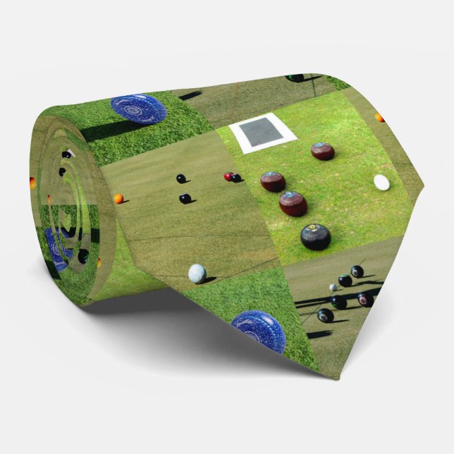 Lawn Bowls Foto Collage, Krawatte (Gerollt)