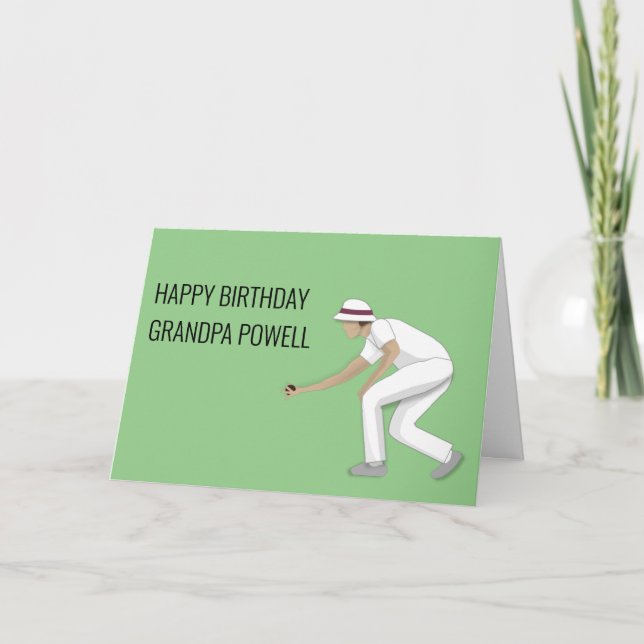 Lawn Bowls Karte (Vorderseite)