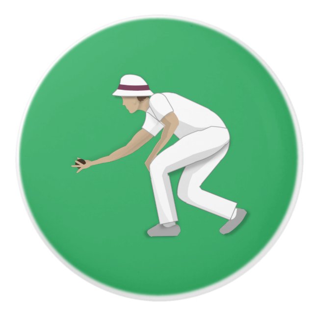 Lawn Bowls Keramikknauf (Vorderseite)