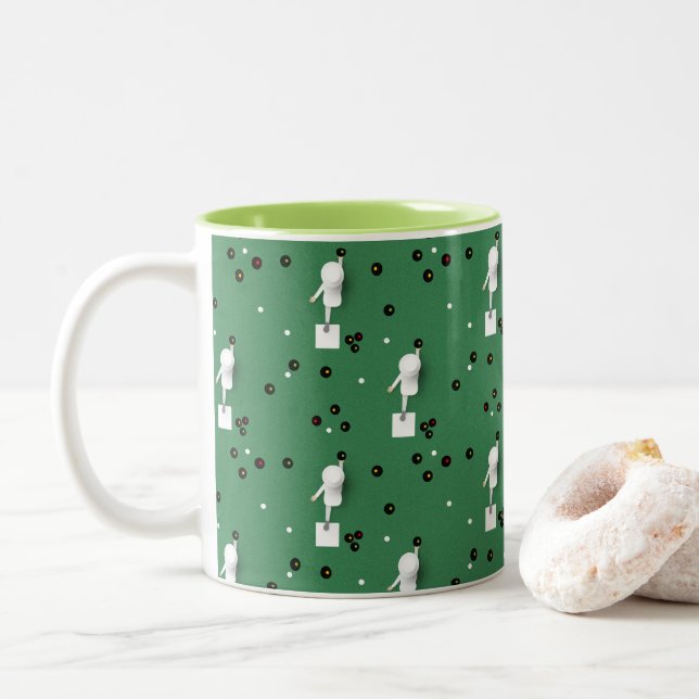 Lawn Bowls Legends   Zweifarbige Tasse (Mit Donut)