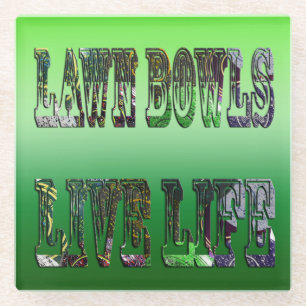 Lawn Bowls Life Logo, Glasuntersetzer