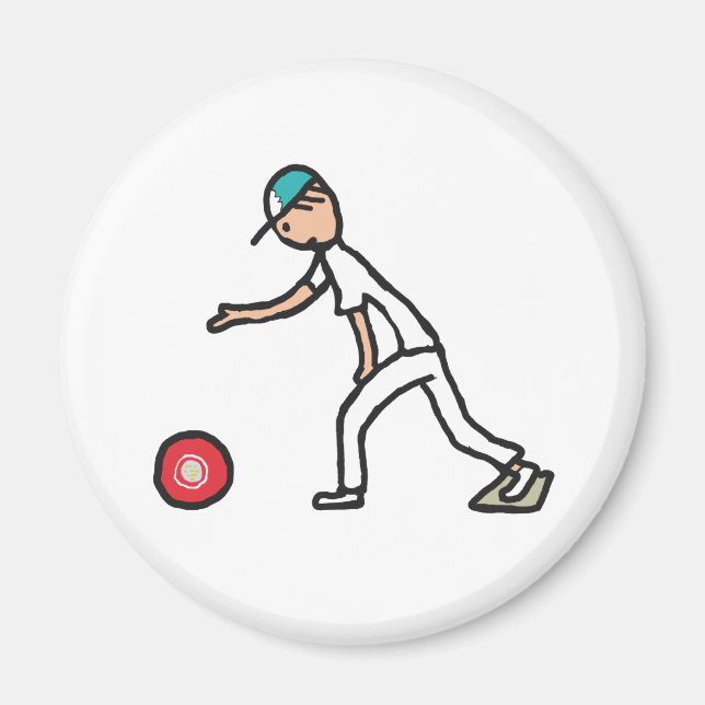 Lawn Bowls Magnet (Vorne)