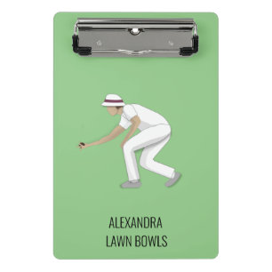 Lawn Bowls Mini Klemmbrett