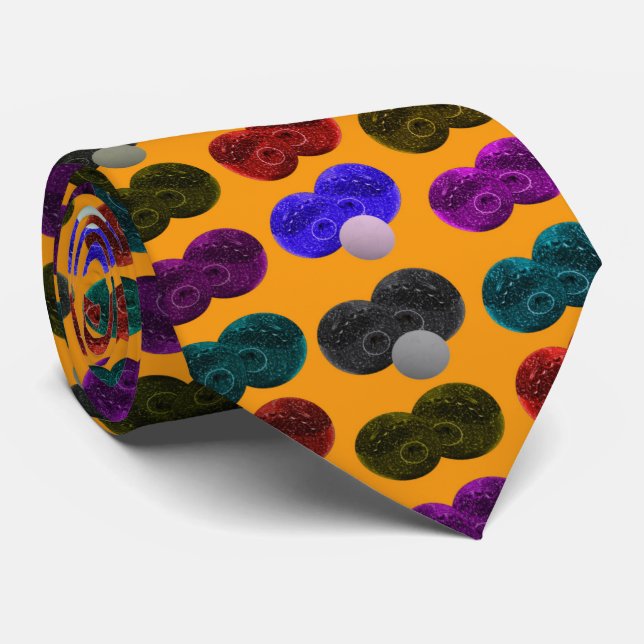 Lawn Bowls Pop Art Pattern, Krawatte (Gerollt)