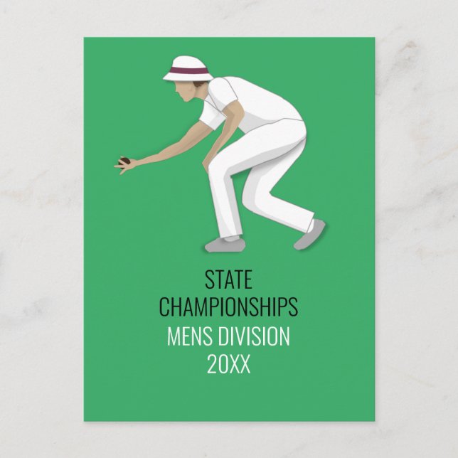 Lawn Bowls Postkarte (Vorderseite)