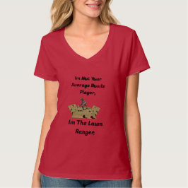 Lawn Bowls Ranger, Ladys Vneck T-Shirt