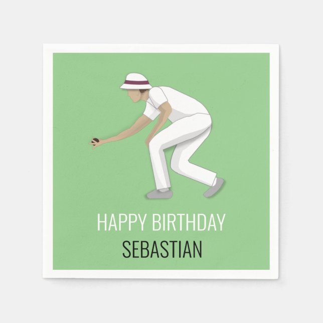 Lawn Bowls Serviette (Vorderseite)