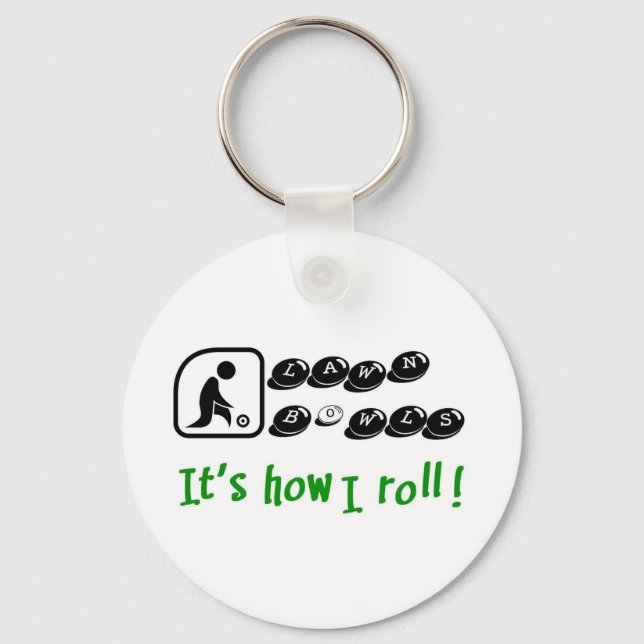 Lawn Bowls - So rolle ich Schlüsselanhänger (Vorderseite)