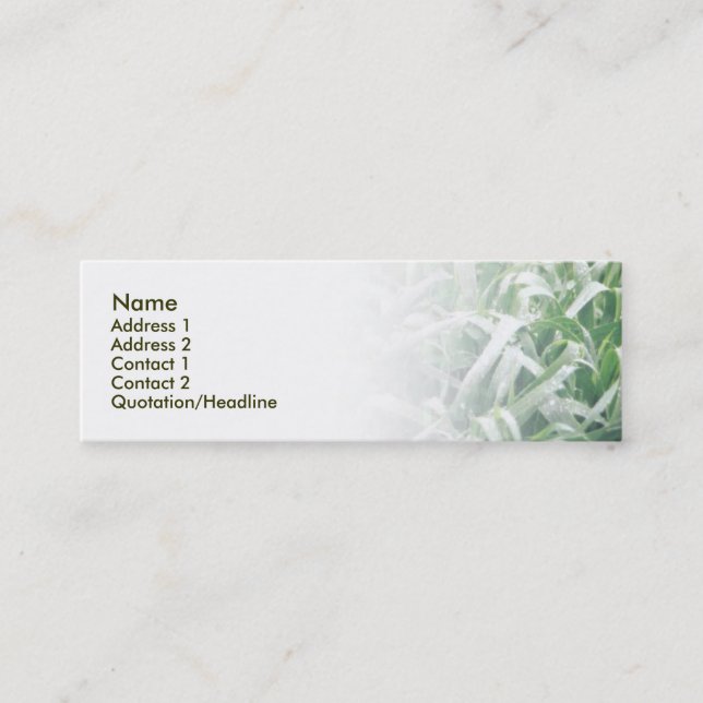 Lawn Business Card Mini Visitenkarte (Vorderseite)