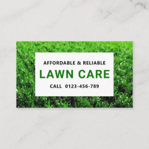 Lawn Care Business Card - Grüner Rasen Visitenkarte