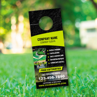 Lawn Care Door Hanger Landscaping Door Hanger Türanhänger