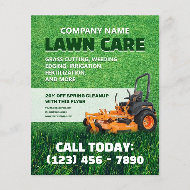 Lawn care grass lawn mower  flyer (Vorne)