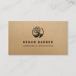 Lawn Care Landscaping kraft Business Card Visitenkarte