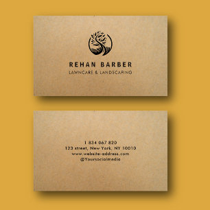 Lawn Care Landscaping kraft Business Card Visitenkarte