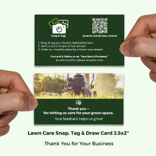 Lawn Care Logo Danke Foto Testimonial & Empfehlungskarte