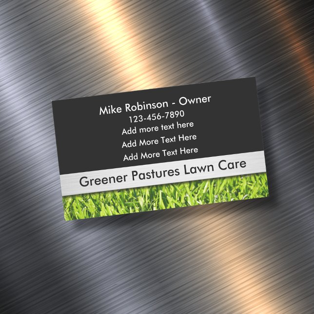 Lawn Care Simple Business Card Magnete (Von Creator hochgeladen)