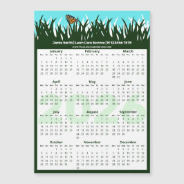 Lawn & Garden Maintenance Magnetic 2026 Calendar Magnetkarte