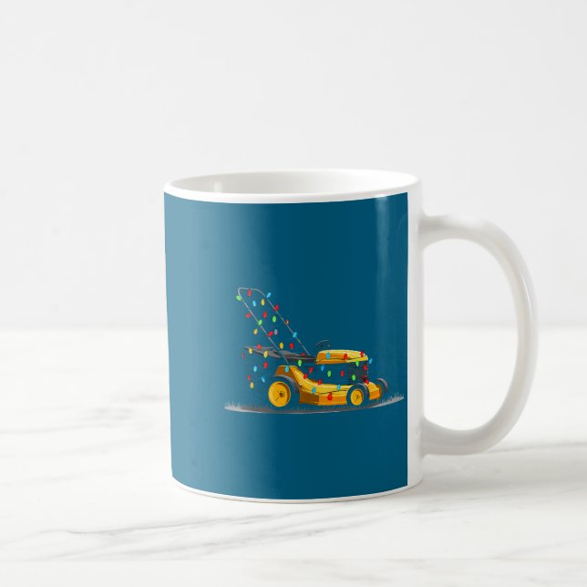 Lawn Mower Christmas Graphics Lights Lover Mowing  Kaffeetasse (Rechts)