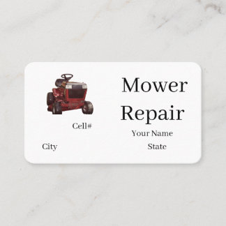 Lawn Mower Repair Business Card Visitenkarte