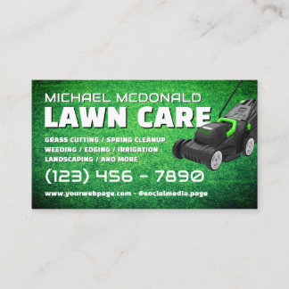 Lawn mower yard care Business Card Visitenkarte