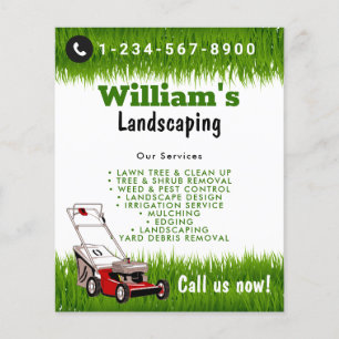 Lawn Mowing Cutting Services, Lawn Care Flyer