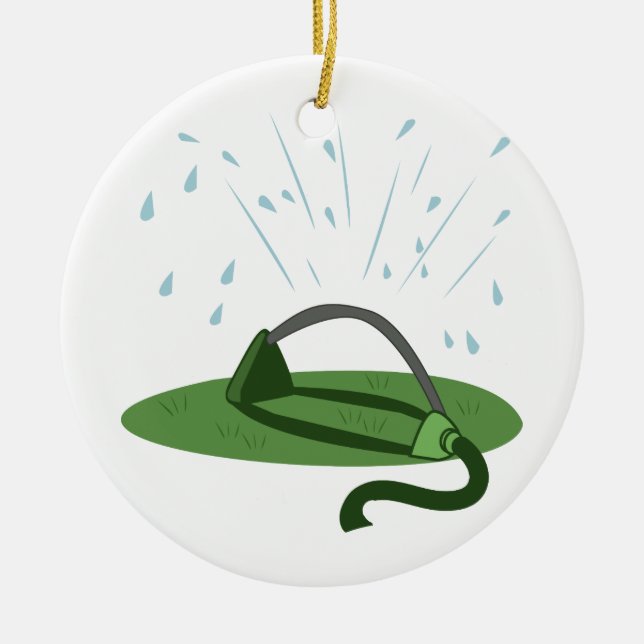 Lawn Sprinkler Keramik Ornament (Vorne)