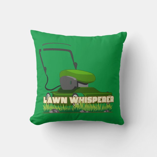 LAWN WHISPERER-Gärtnergeschenk Kissen (Vorderseite)
