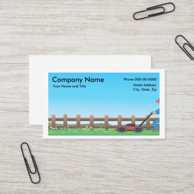 Lawncare BusinessCard Visitenkarte (Vorderseite/Rückseite Beispiel)