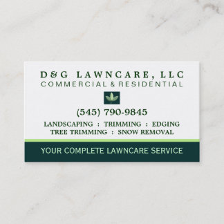 Lawncare ou aménagement du carte de visite carré