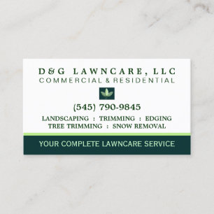 Lawncare ou aménagement du carte de visite carré