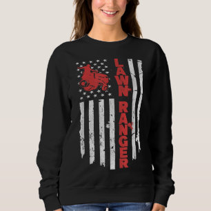 Lawnmower American Flag USA Garden Lawinen Gesetz Sweatshirt